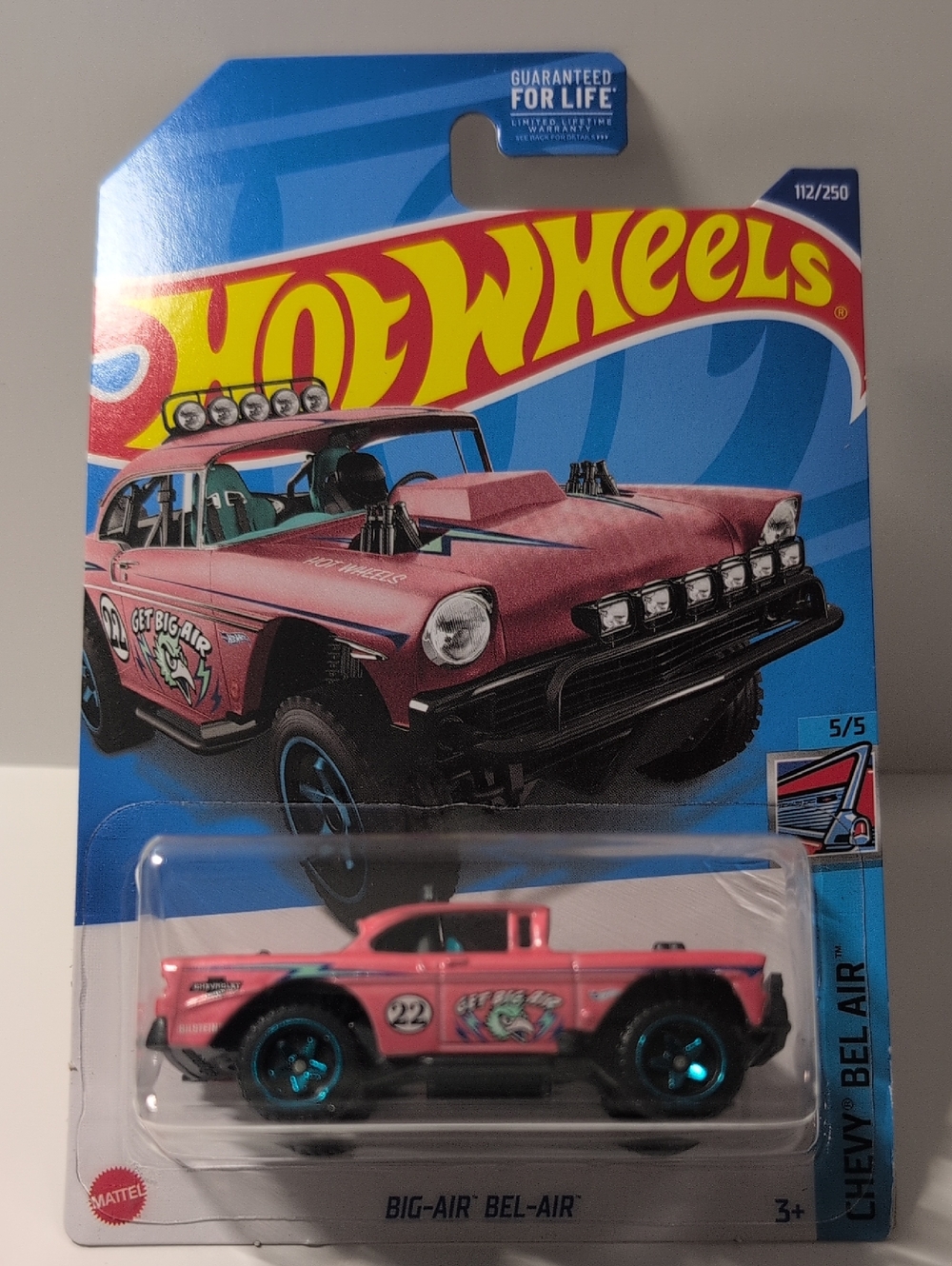 Hot Wheels Big-Air Bel-Air Chevy Bel Air Pink Blue Mattel NEW Ships In Box